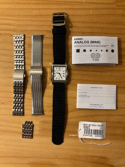 CASIO MTP-B190D-7B Quartz Men's Watch — Japanese