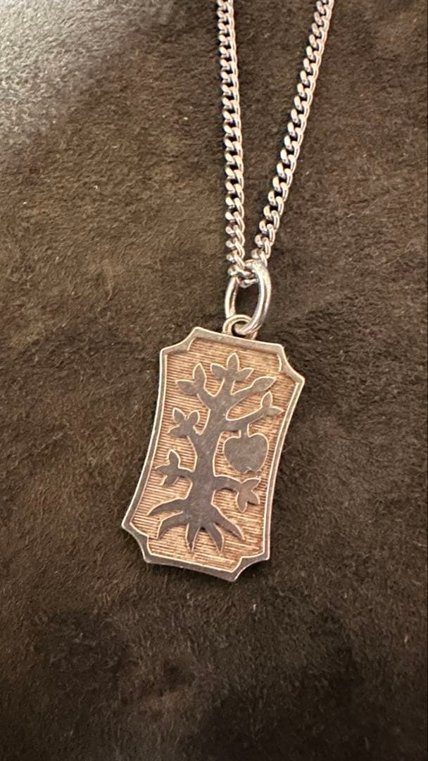agete Apple Tree silver necklace made of sv925 with 450mm length chain featuring apple tree design
