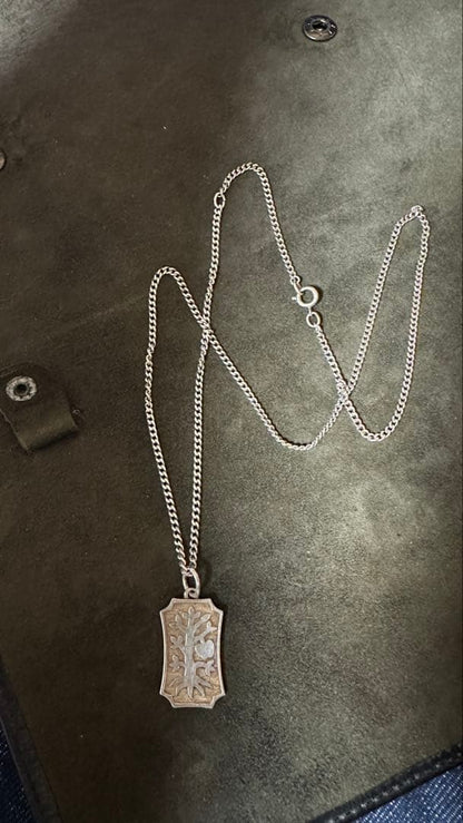 agete Apple Tree silver necklace made of sv925 with 450mm length chain featuring apple tree design