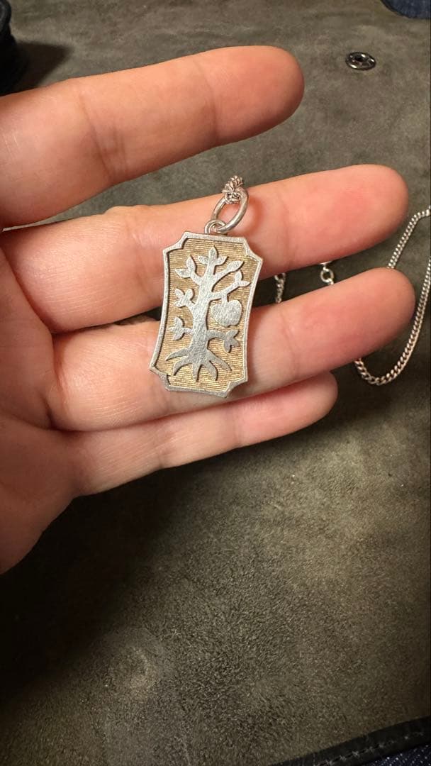 agete Apple Tree silver necklace made of sv925 with 450mm length chain featuring apple tree design