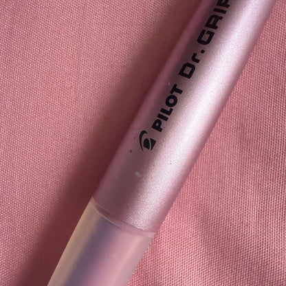 PILOT Dr. GRIP 0.5mm mechanical pencil set in pink with multiple pieces and unused erasers