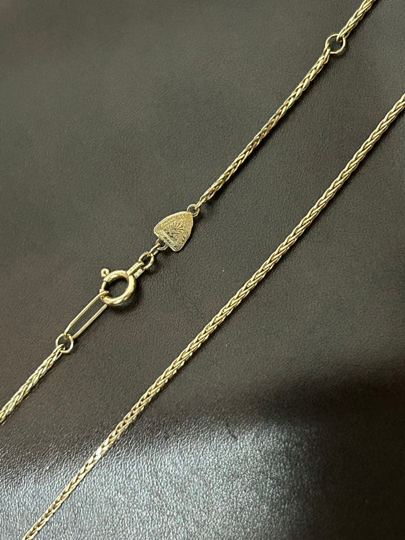 Agat K10YG gold mesh chain necklace approximately 200mm length
