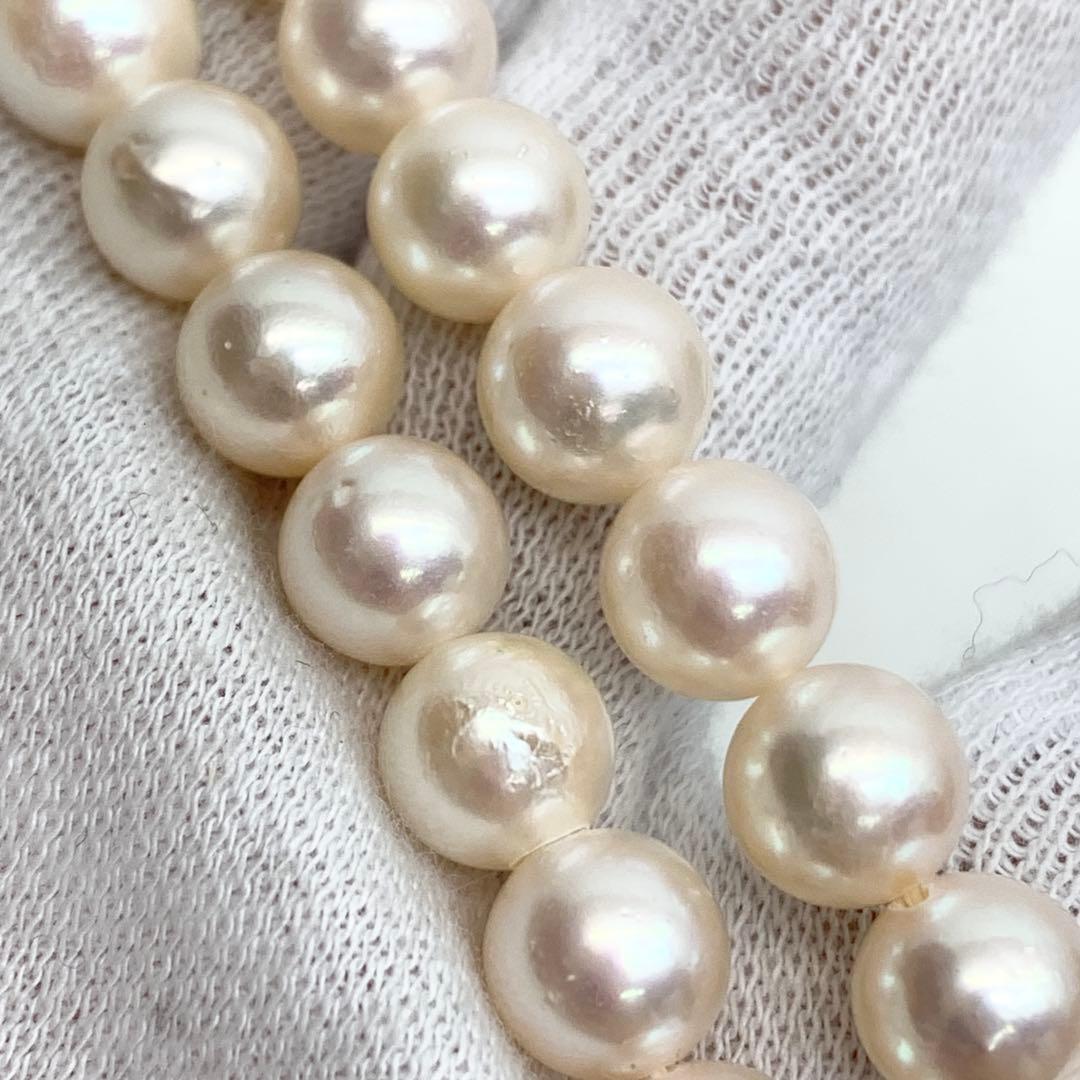 Tasaki pearl necklace with 7.5-8.0mm pearls on a 42cm silver chain with guarantee tag