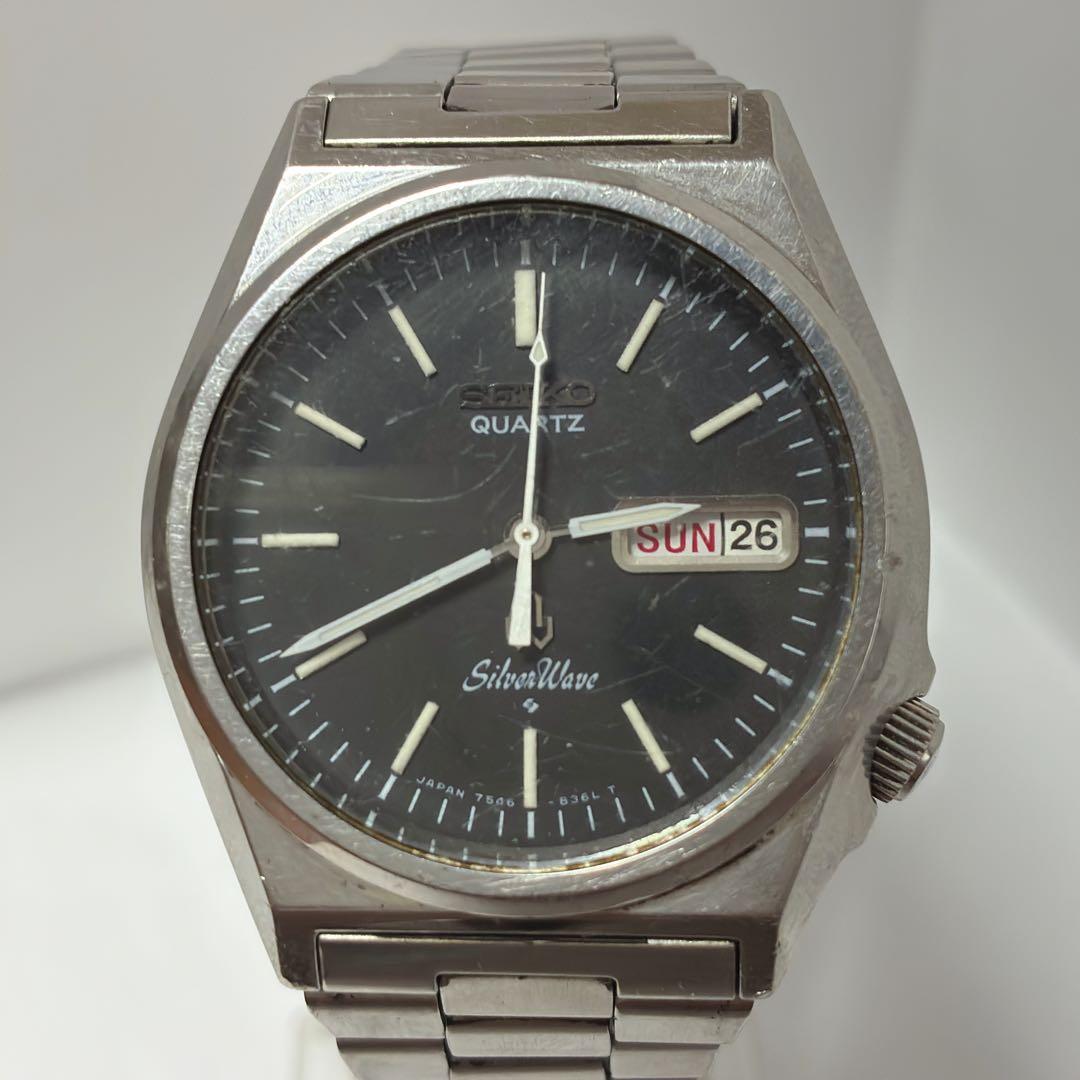 SEIKO Silver Wave Vintage Quartz Men's Watch — Japanese
