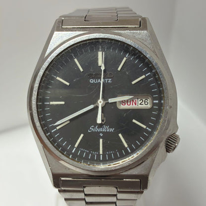 SEIKO Silver Wave Vintage Quartz Men's Watch — Japanese