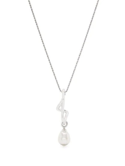 MISSOMA Molten Baroque Pearl Necklace with 30mm x 12mm pendant on 22-inch gold chain