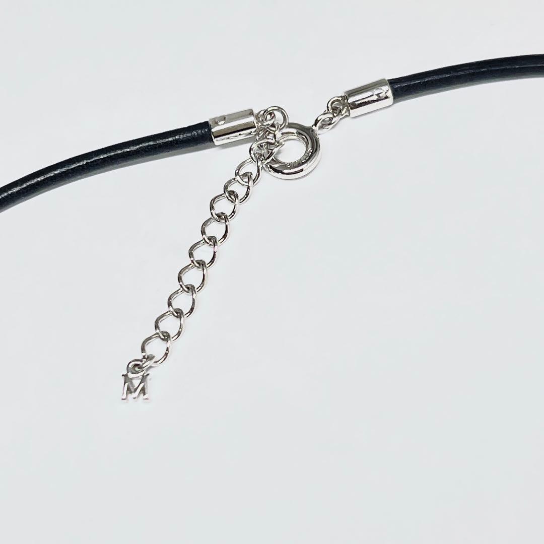MIKIMOTO pearl necklace choker with 6.2mm pearls and sterling silver M charm on a 43.5cm adjustable chain