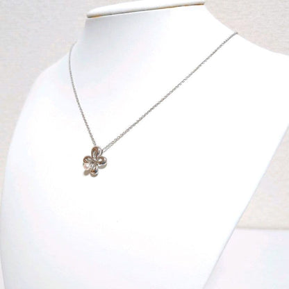 Tasaki pearl necklace with flower motif made of silver 925 featuring 15mm pearls and 40cm adjustable length