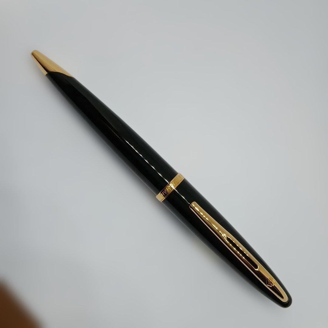 WATERMAN KAREN Black Seagull GTBP ballpoint pen with gold decoration and matching black dedicated case