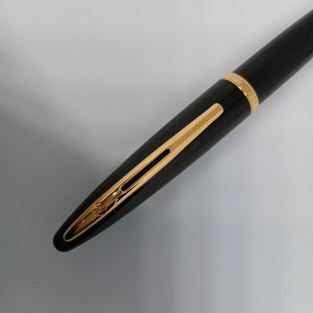 WATERMAN KAREN Black Seagull GTBP ballpoint pen with gold decoration and matching black dedicated case