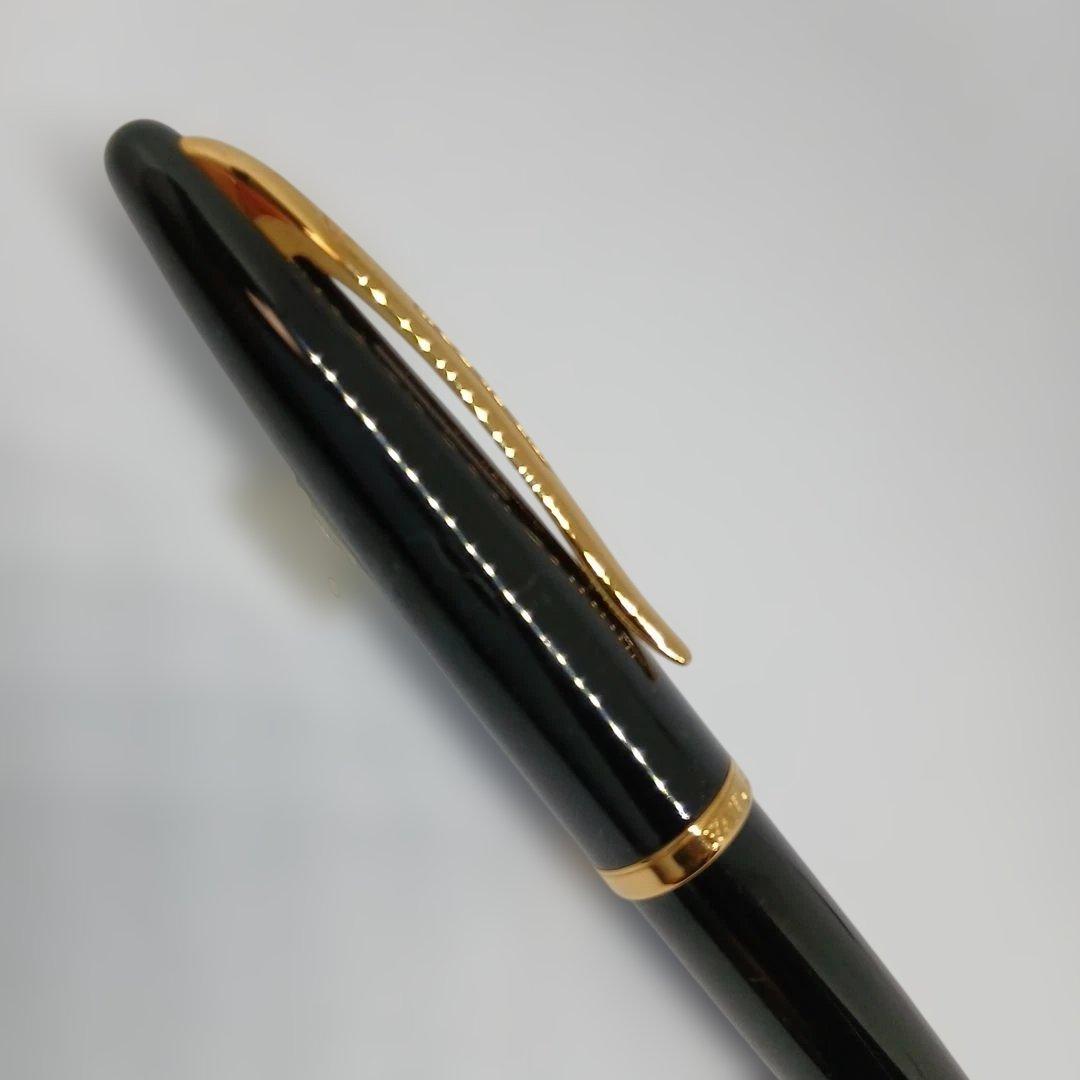 WATERMAN KAREN Black Seagull GTBP ballpoint pen with gold decoration and matching black dedicated case