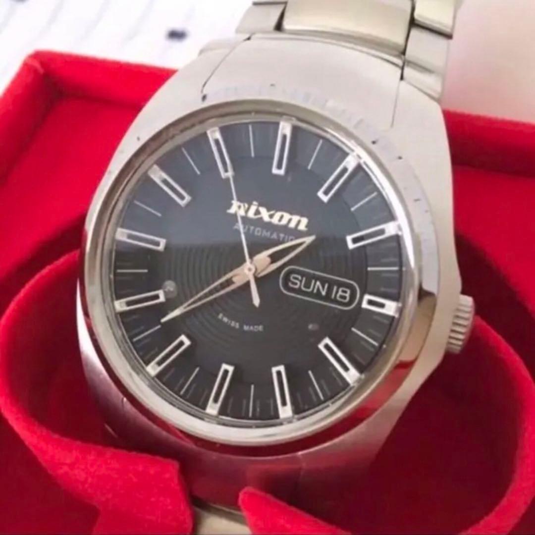 NIXON US Limited Automatic Silver-Black Men's Watch — Japanese