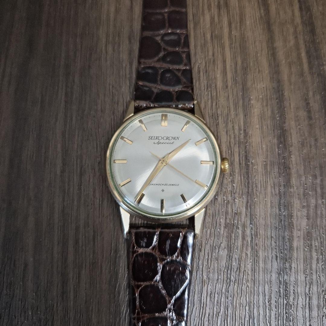 SEIKO クラウン スペシャル 23石 SD文字盤 14金張り Manual Men's Watch — Japanese