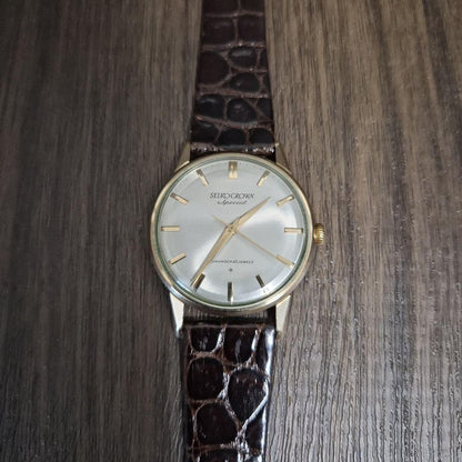 SEIKO クラウン スペシャル 23石 SD文字盤 14金張り Manual Men's Watch — Japanese