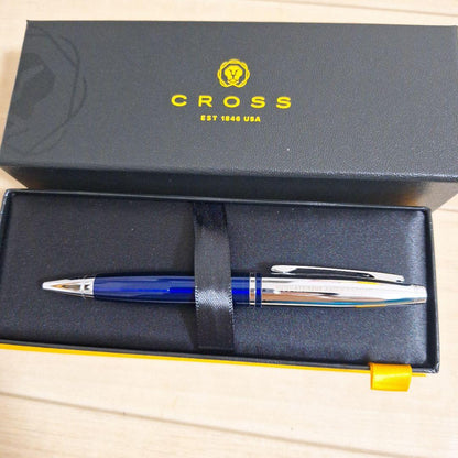 Cross ballpoint pen with sleek metallic finish designed as a university graduation commemorative item