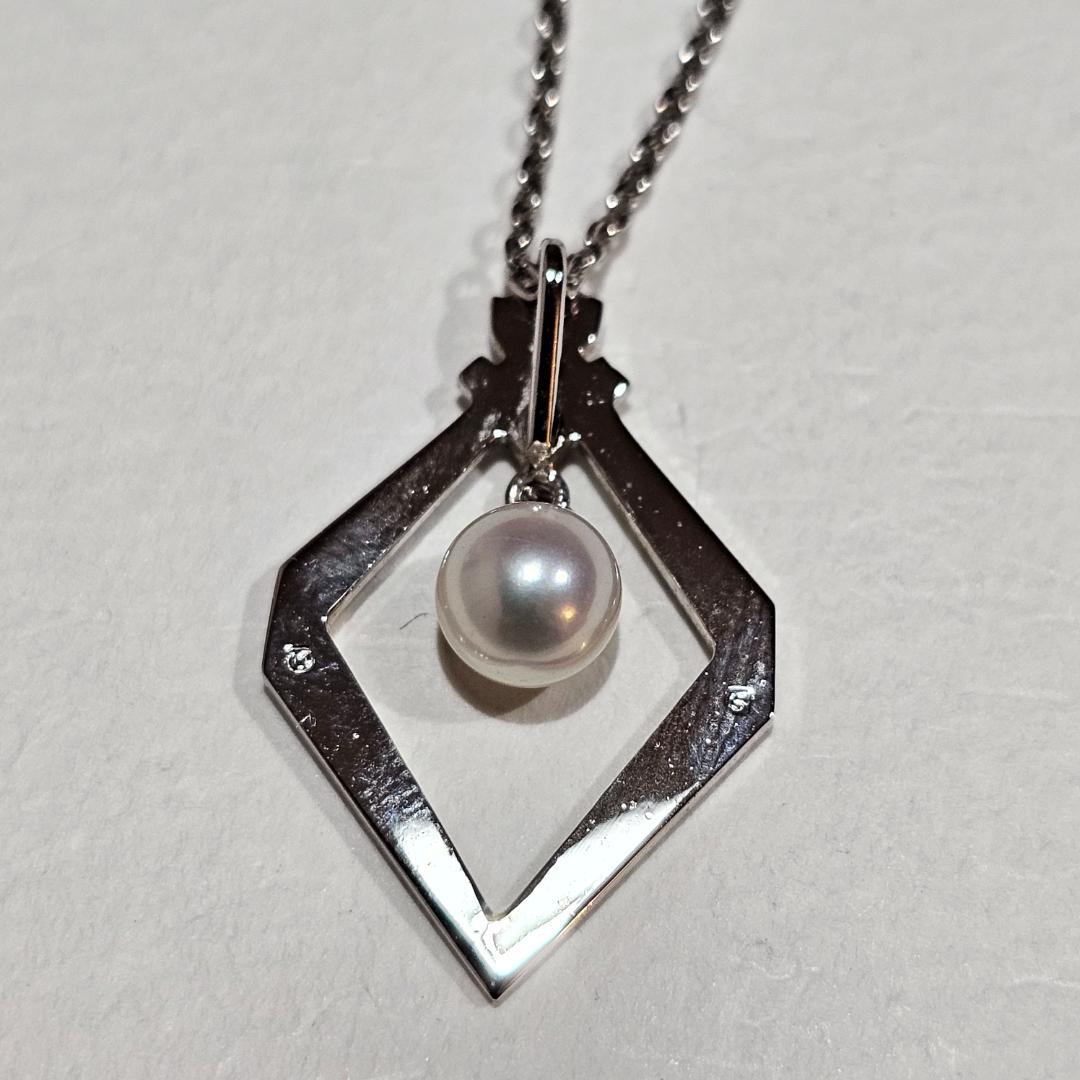 1729 Mikimoto pearl necklace with 6.5mm pearls on 40cm SV925 sterling silver chain