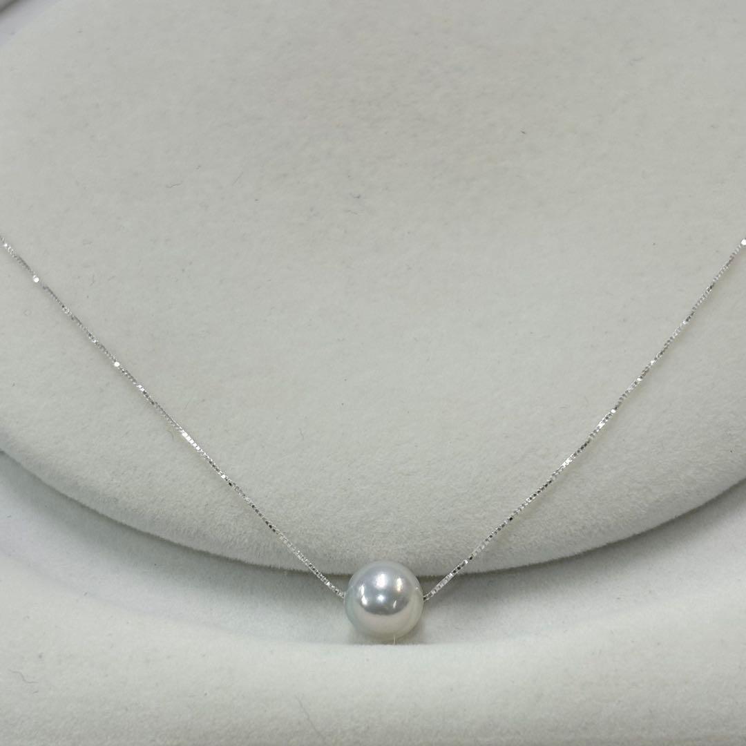 Ise-Shima Egu Bay Akoya pearl necklace with 8.5mm pearls and 42cm length in a simple elegant design