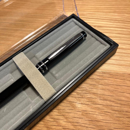 New unused PILOT ballpoint pen in black color on white background