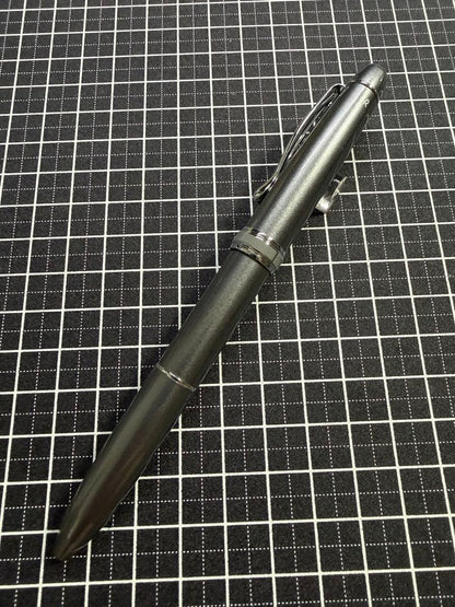 PILOT 3+1 EXEC multifunction pen in dark gray mica with black red and blue ballpoint inks and 0.5mm sharpener