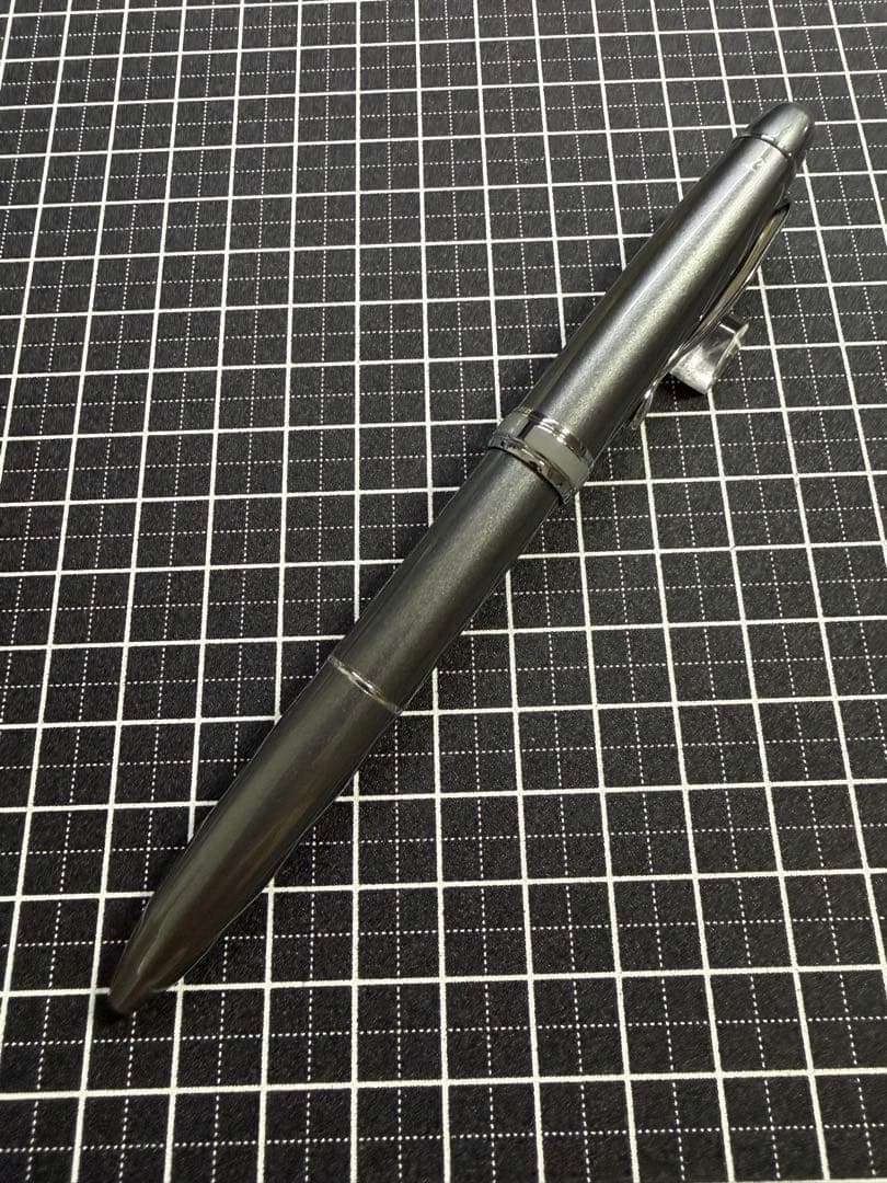 PILOT 3+1 EXEC multifunction pen in dark gray mica with black red and blue ballpoint inks and 0.5mm sharpener