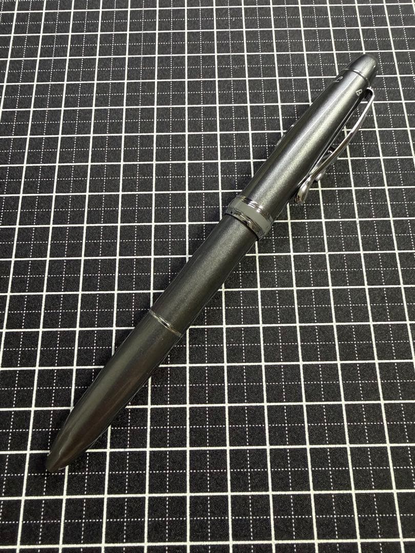 PILOT 3+1 EXEC multifunction pen in dark gray mica with black red and blue ballpoint inks and 0.5mm sharpener