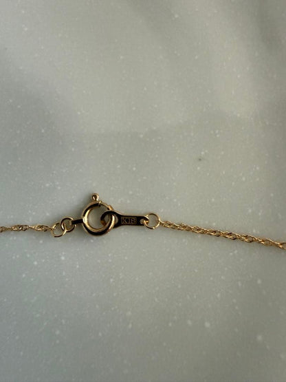 agete K18 gold tone necklace 50cm length simple chain with no decorations