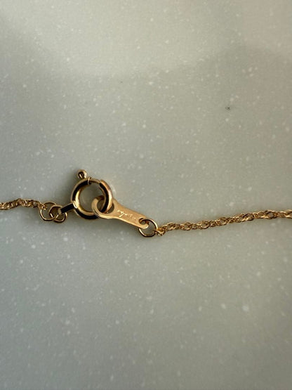 agete K18 gold tone necklace 50cm length simple chain with no decorations
