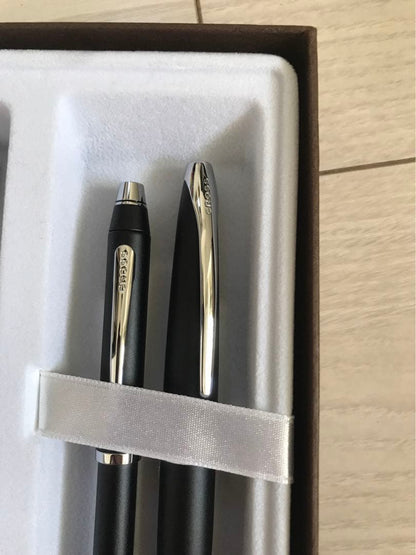 Cross ballpoint pen and mechanical pencil set with black and red ink, without case