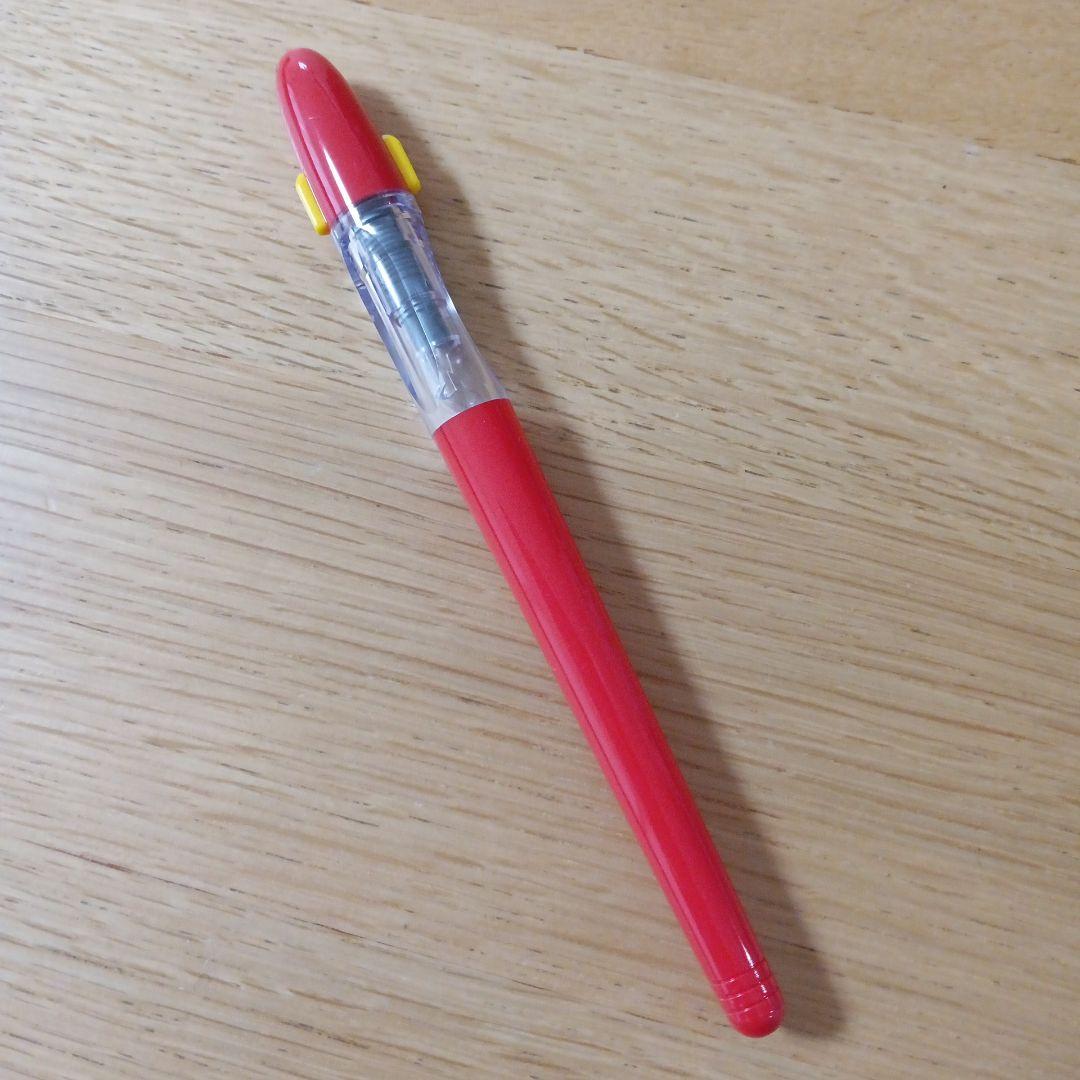 Pilot Penmanship Pen Fountain Pen EF Extra Fine nib in discontinued red color with case and ink