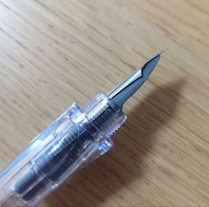 Pilot Penmanship Pen Fountain Pen EF Extra Fine nib in discontinued red color with case and ink
