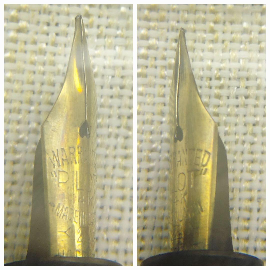 Vintage Pilot Marble 14K gold fountain pen nib with possible scratches and stains