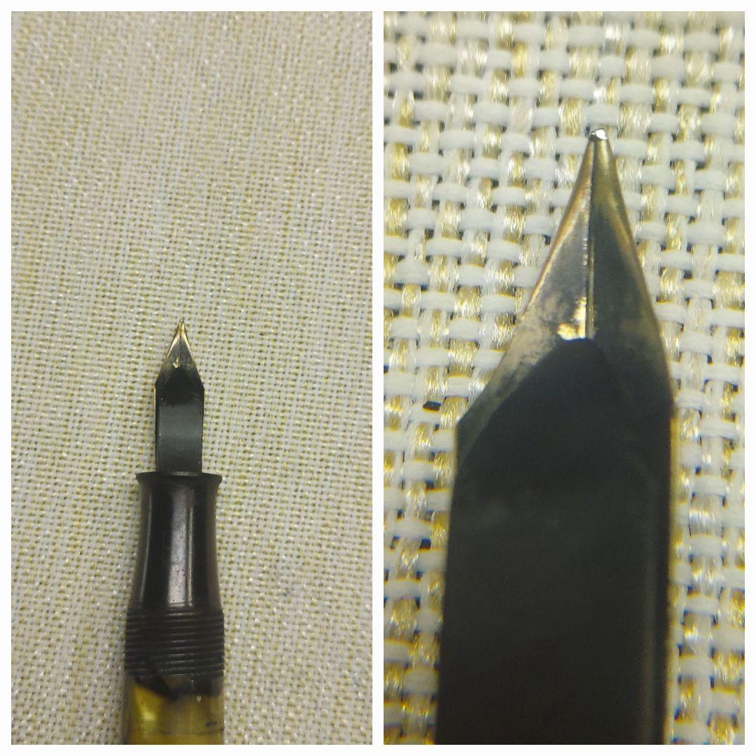 Vintage Pilot Marble 14K gold fountain pen nib with possible scratches and stains