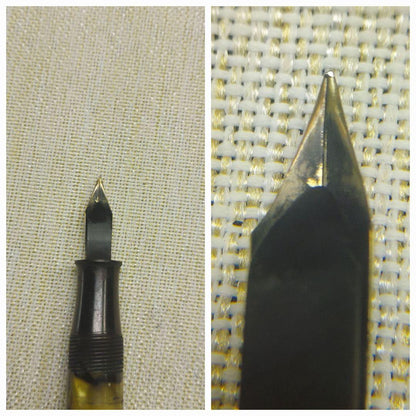 Vintage Pilot Marble 14K gold fountain pen nib with possible scratches and stains
