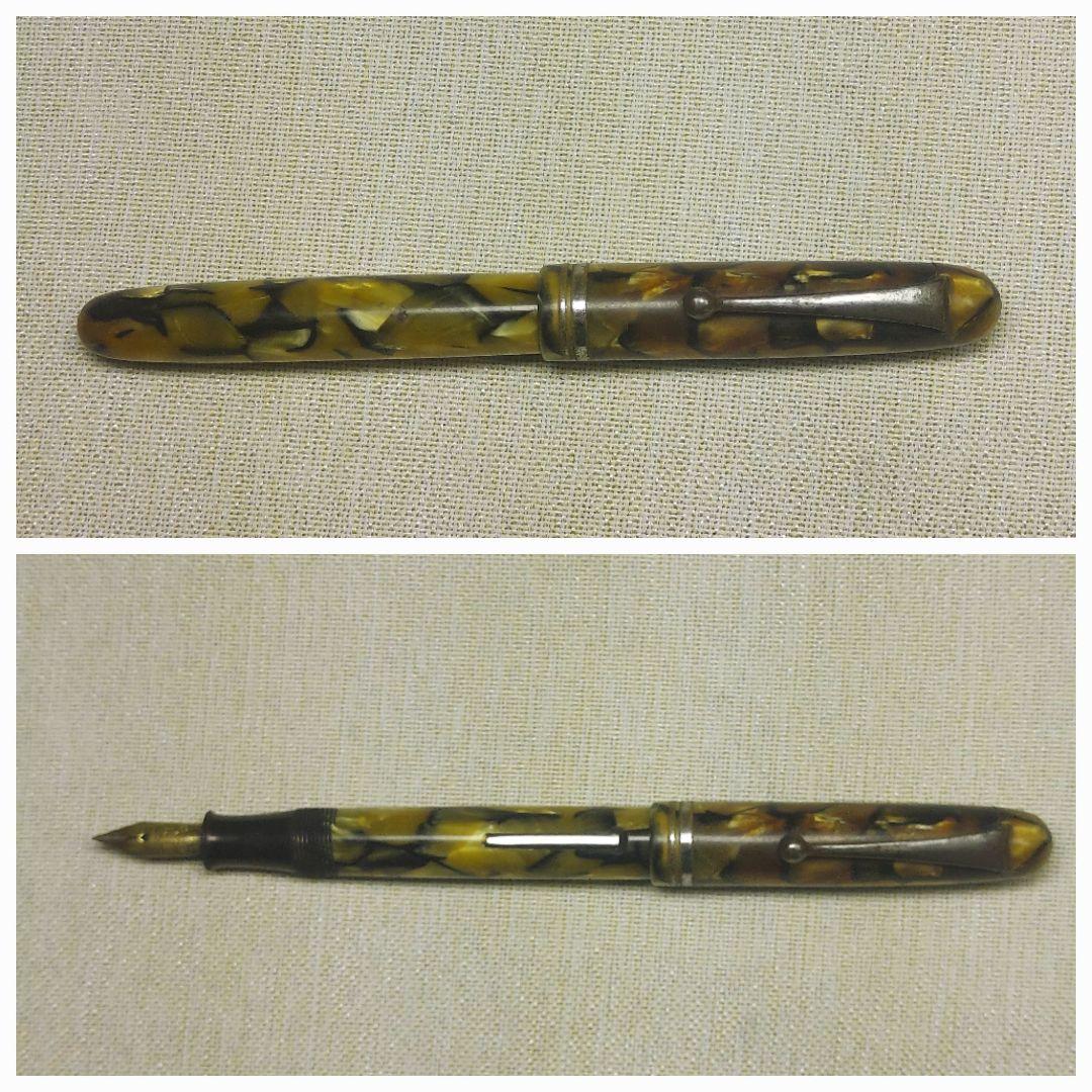 Vintage Pilot Marble 14K gold fountain pen nib with possible scratches and stains
