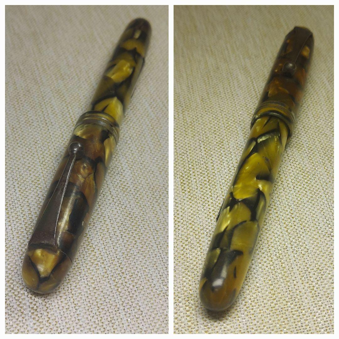 Vintage Pilot Marble 14K gold fountain pen nib with possible scratches and stains