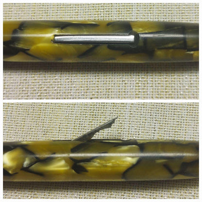 Vintage Pilot Marble 14K gold fountain pen nib with possible scratches and stains