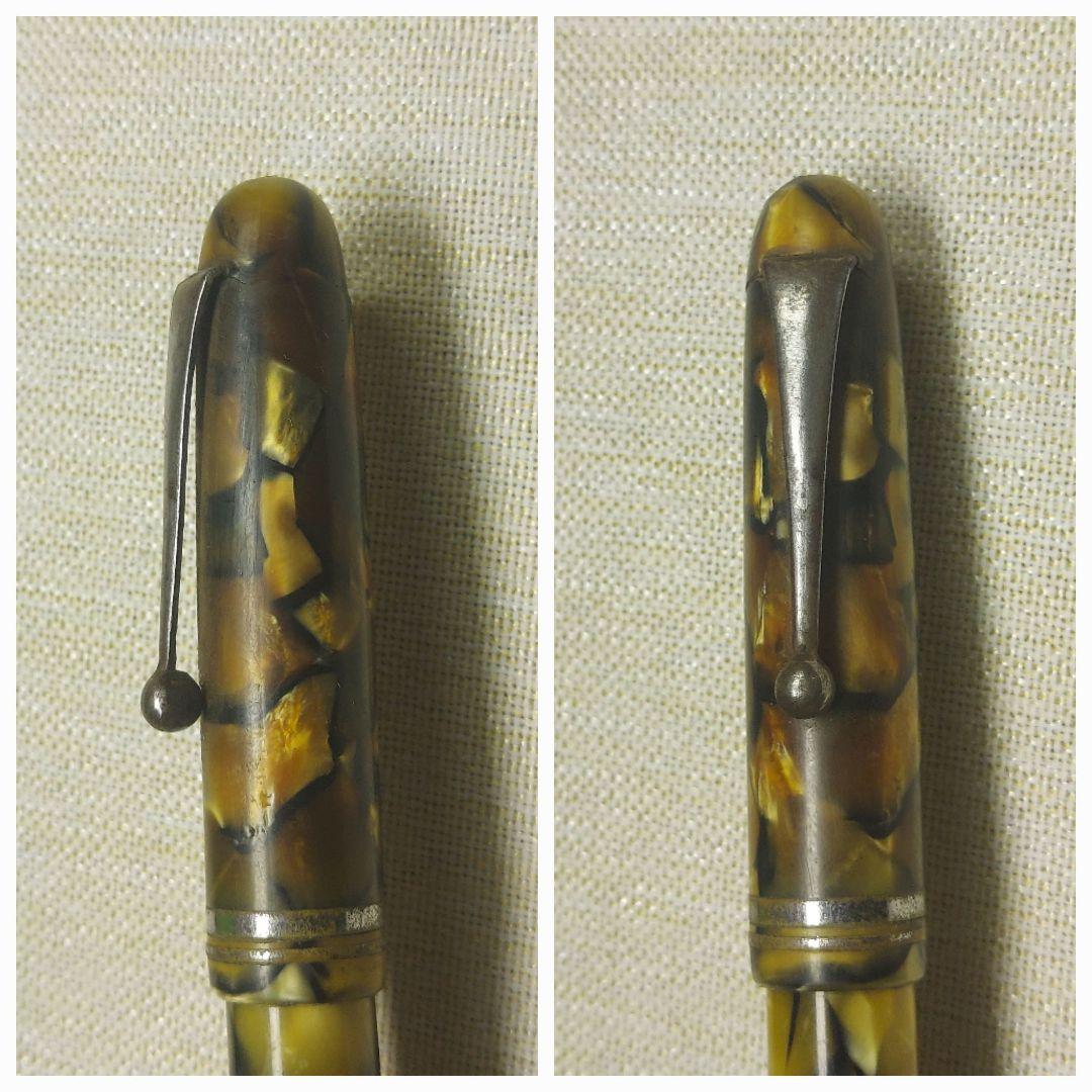 Vintage Pilot Marble 14K gold fountain pen nib with possible scratches and stains