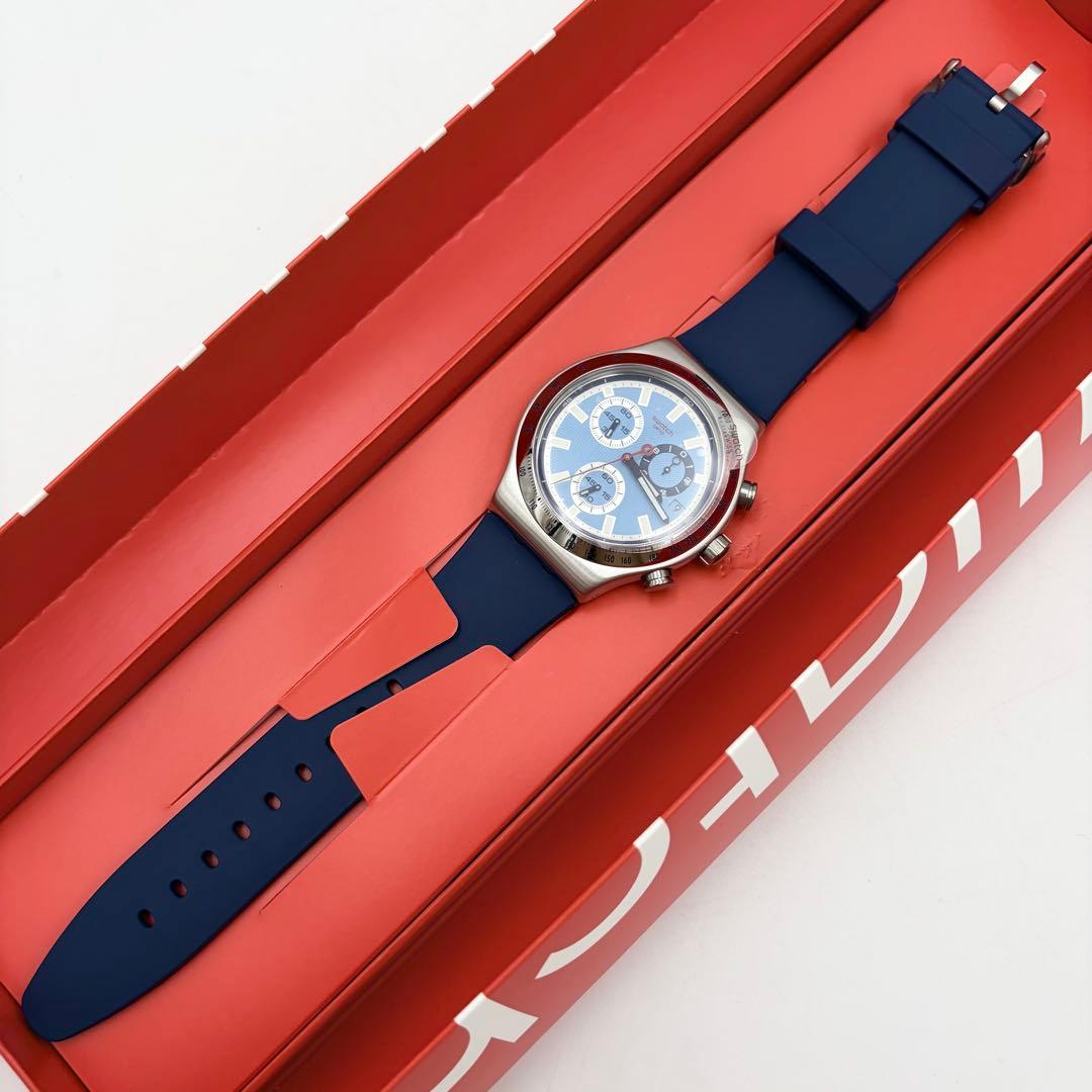 swatch Sky Reflective Black Chronograph Quartz Men's — Japanese