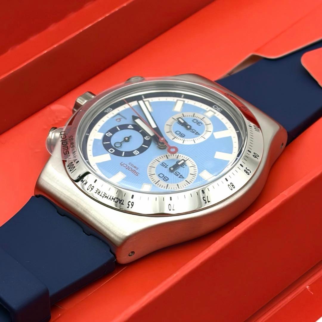 swatch Sky Reflective Black Chronograph Quartz Men's — Japanese