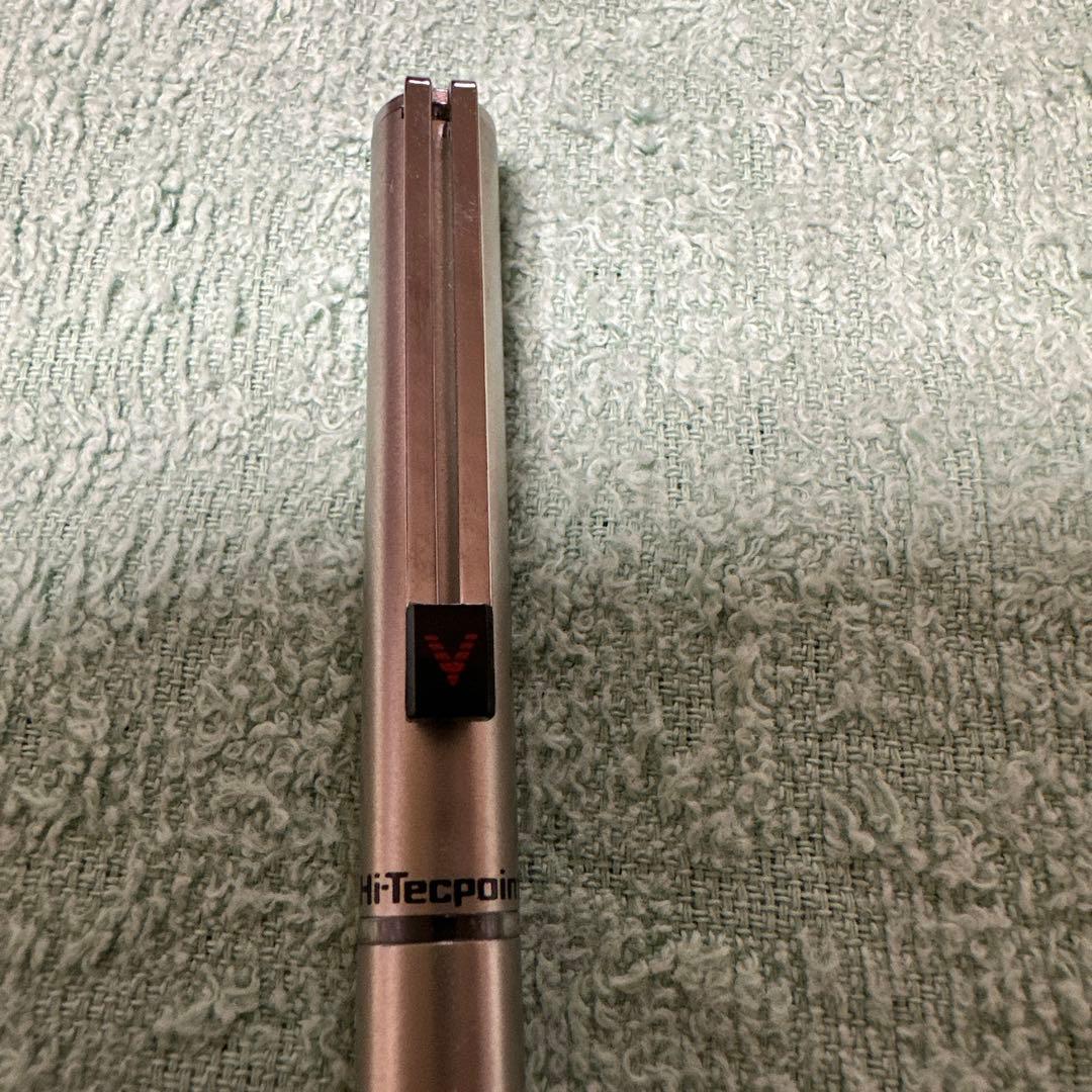 PILOT Hi-Tecpoint V Ballpoint Pen Silver 44 ballpoint pen with visible aging damage as shown