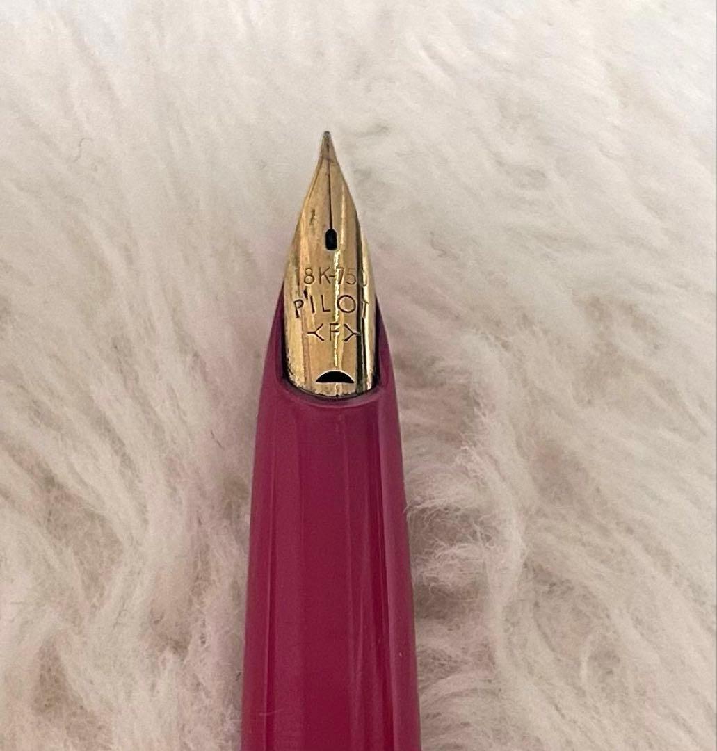 Pilot Fountain Pen with 18K 750 gold nib shown in close-up on white background