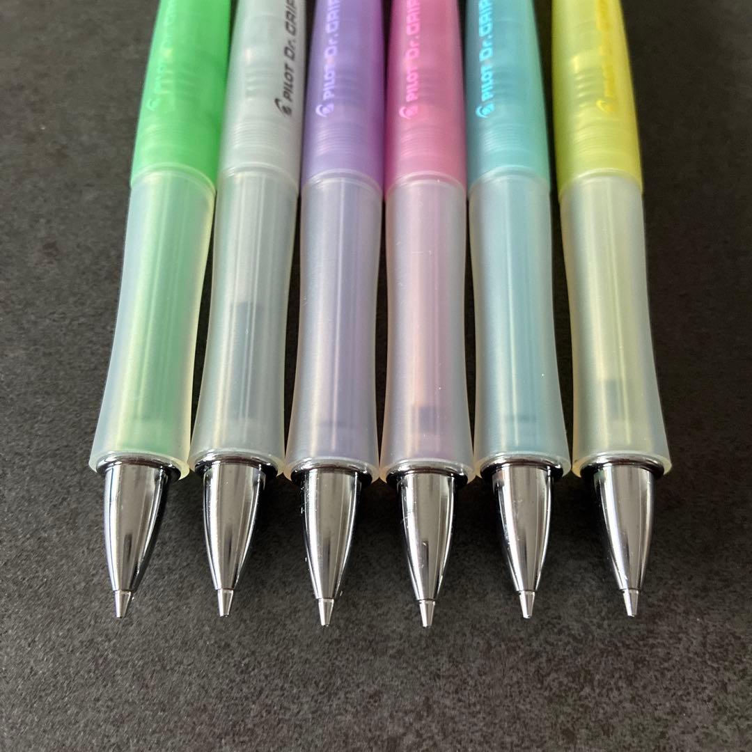 Limited 30th Anniversary PILOT Dr.Grip 0.5mm mechanical pencil set with six colorful pencils