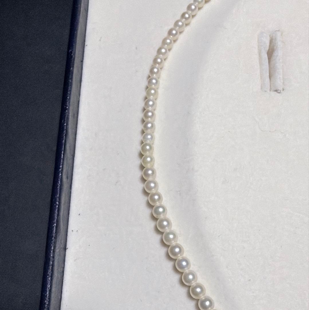 Mikimoto Akoya Pearl Necklace featuring 4.0mm baby pearls with strong luster and a 38 cm clasp length