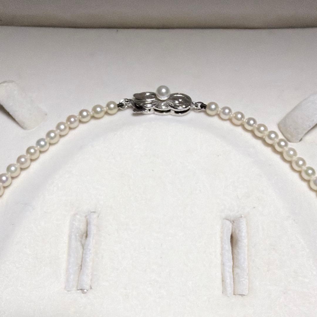 Mikimoto Akoya Pearl Necklace featuring 4.0mm baby pearls with strong luster and a 38 cm clasp length