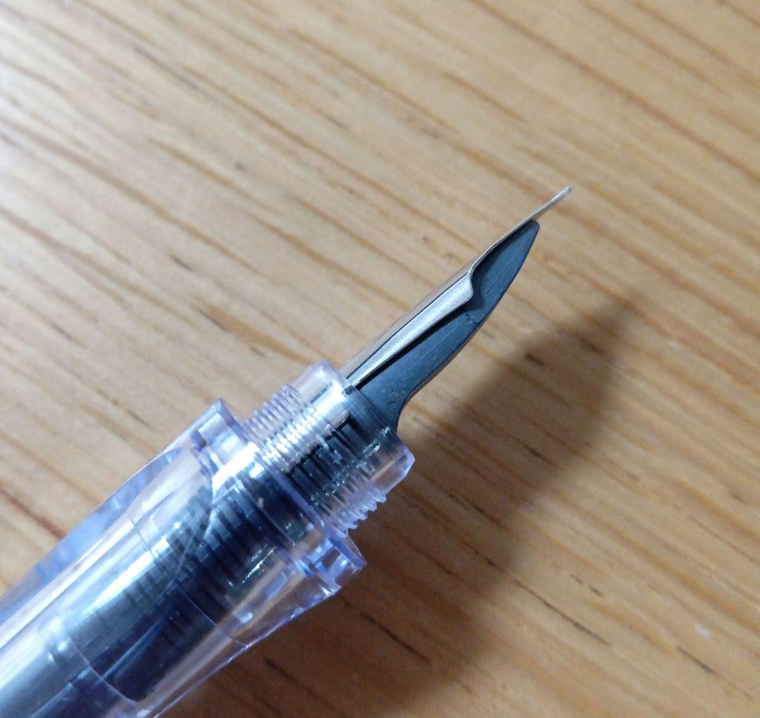 Pilot Penmanship clear fountain pen with extra fine nib, includes case and ink, new and unused