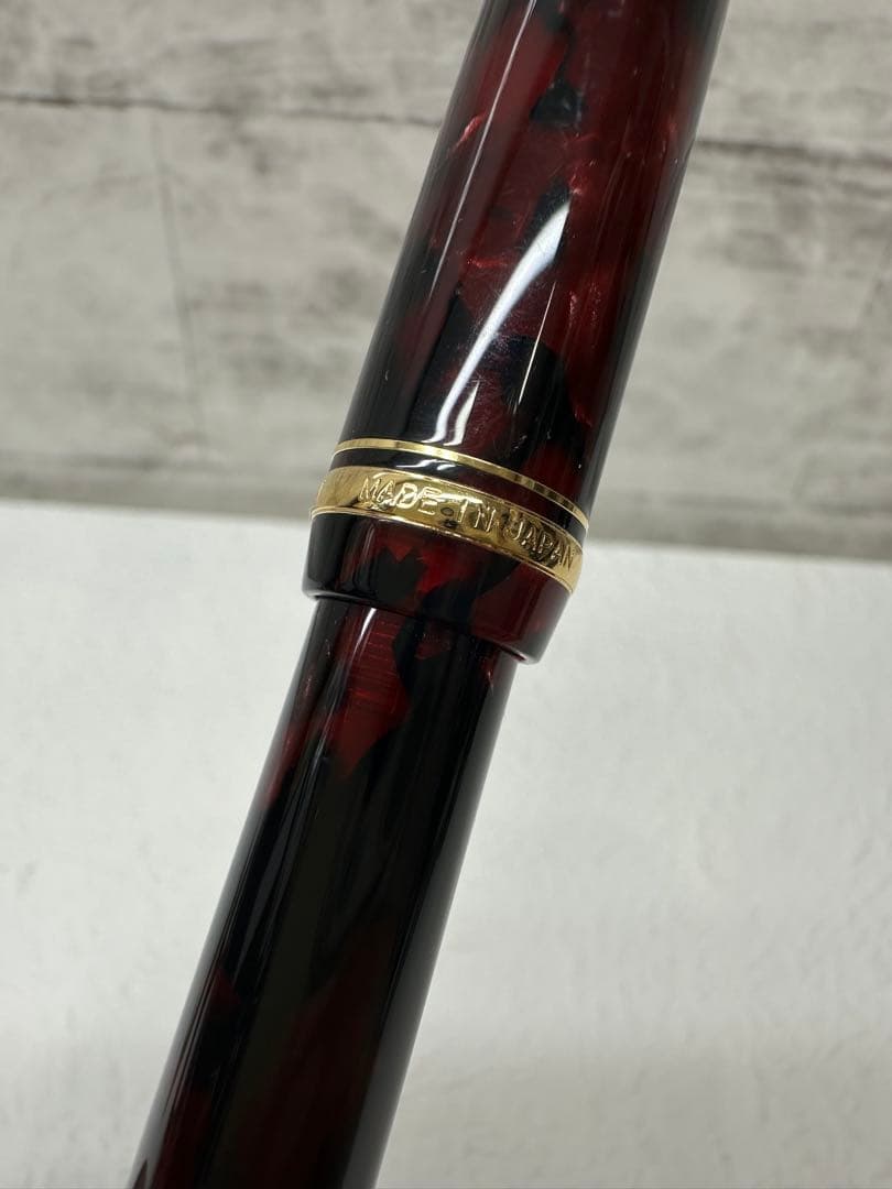 PILOT Marble Red oil-based ballpoint pen with marble finish, made in Japan