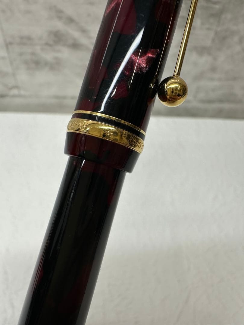 PILOT Marble Red oil-based ballpoint pen with marble finish, made in Japan