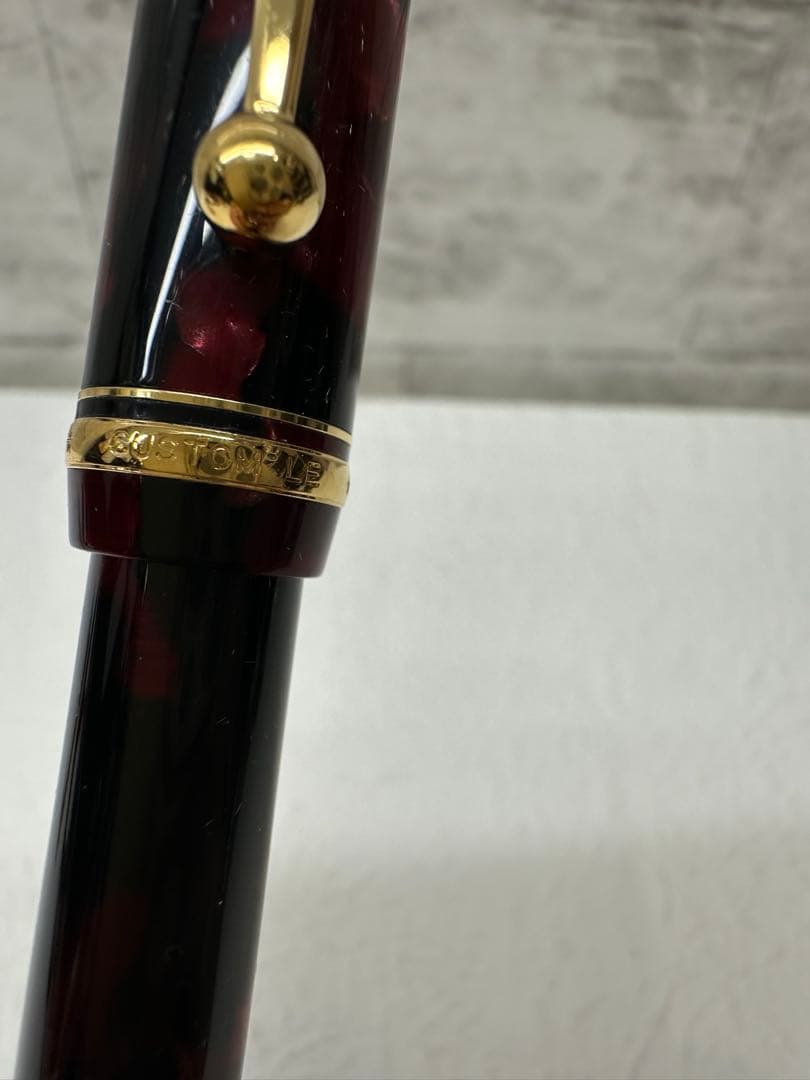 PILOT Marble Red oil-based ballpoint pen with marble finish, made in Japan