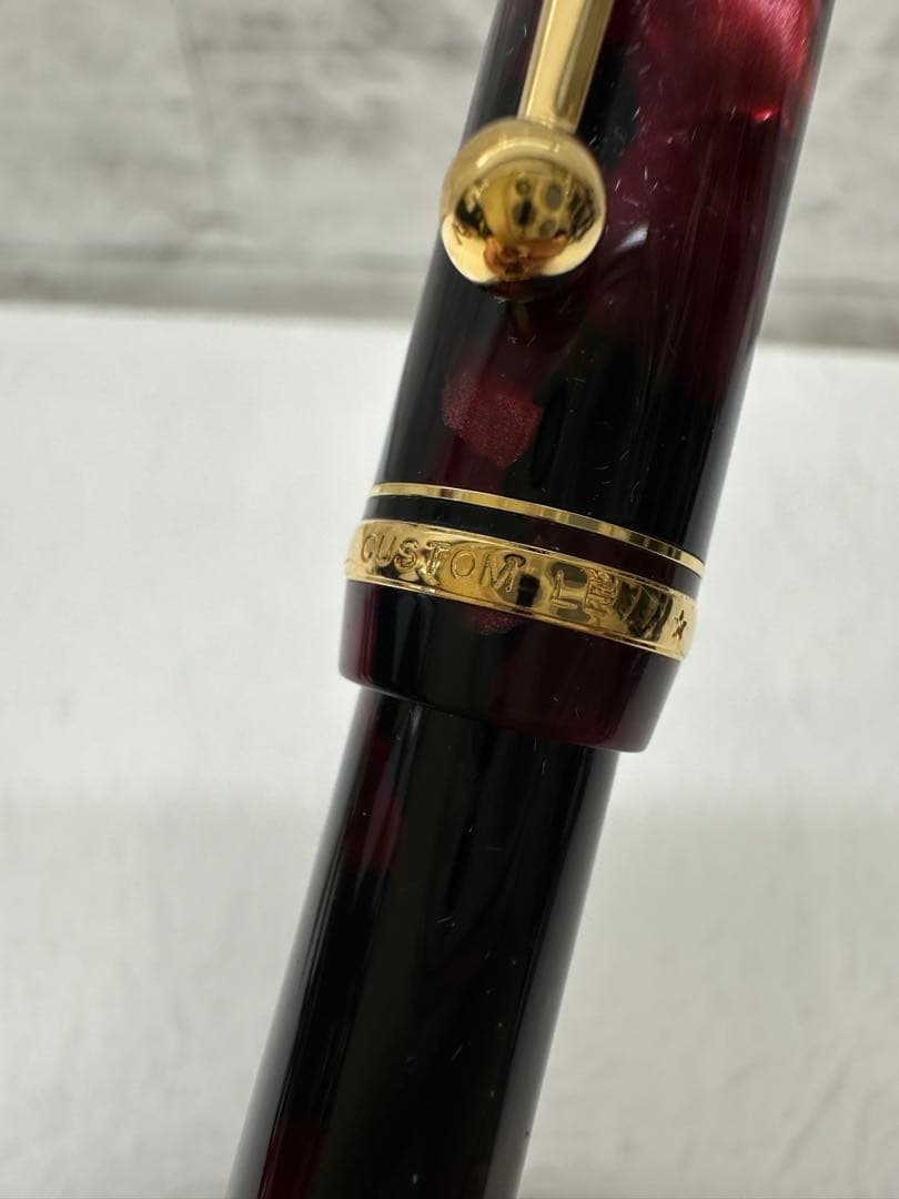 PILOT Marble Red oil-based ballpoint pen with marble finish, made in Japan