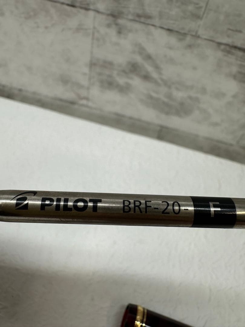 PILOT Marble Red oil-based ballpoint pen with marble finish, made in Japan